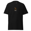 black unisex tattoo culture t-shirt with viking berserker cat graphic print