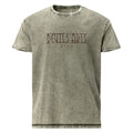 washed green unisex t-shirt with DEVILS ARTS runic logo viking tattoo streetwear
