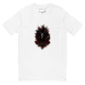 white men's t-shirt with DEVILS ARTS smoke sigil skull logo tattoo streetwear