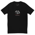 black men's t-shirt with DEVILS-ARTS skull logo chest print tattoo culture streetwear