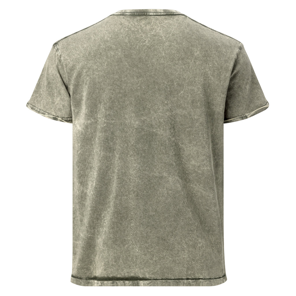 washed green vintage unisex t-shirt back view tattoo streetwear